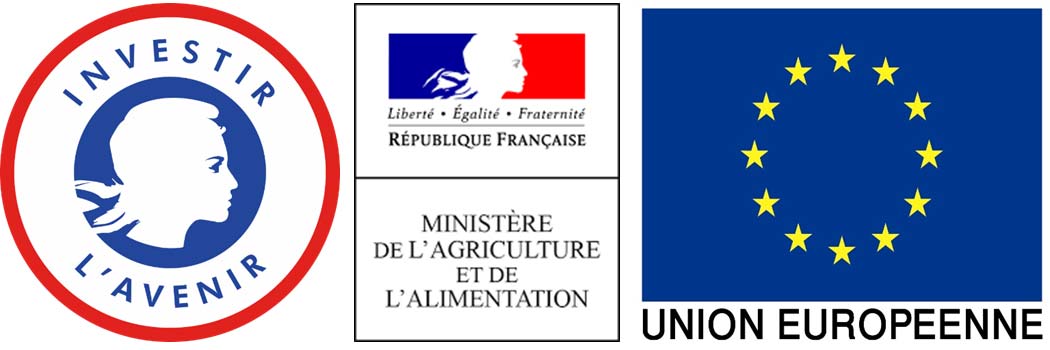 Logos : Investir l'avenir - Ministère de l'agriculture - Union Européenne