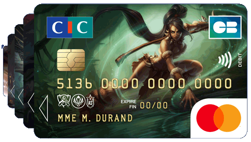 Visuels des nouvelles cartes CIC Mastercard x League of Legends