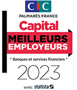Palmarès France Capital - Meilleur Employeur 2023 en Banques et services financiers - Avec Statista